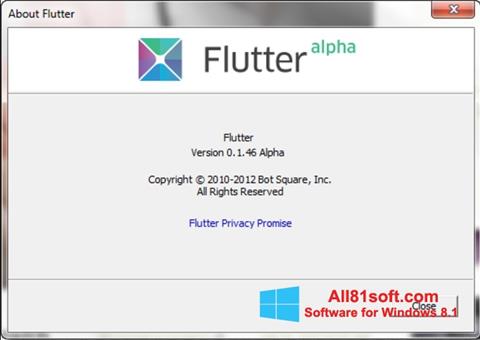 Petikan skrin Flutter untuk Windows 8.1