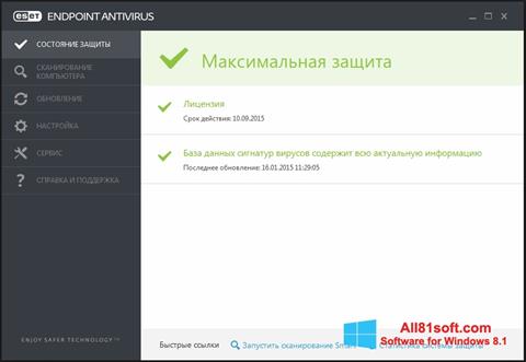 Petikan skrin ESET Endpoint Antivirus untuk Windows 8.1