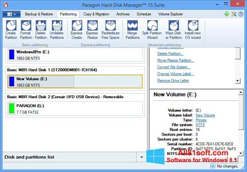 Petikan skrin Paragon Hard Disk Manager untuk Windows 8.1