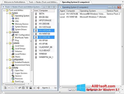 Petikan skrin Remote Administration Tool untuk Windows 8.1