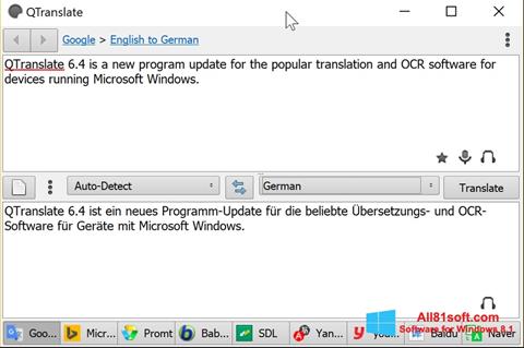 Petikan skrin QTranslate untuk Windows 8.1