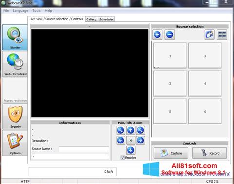 Petikan skrin webcamXP untuk Windows 8.1