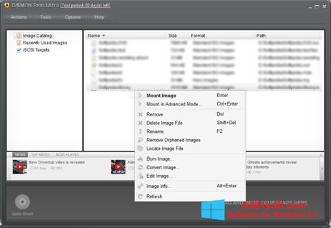 Petikan skrin DAEMON Tools Ultra untuk Windows 8.1