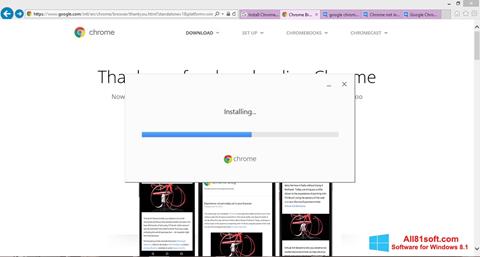 Petikan skrin Google Chrome Offline Installer untuk Windows 8.1
