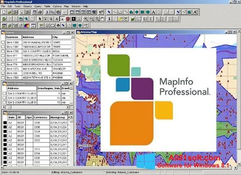 Petikan skrin MapInfo Professional untuk Windows 8.1