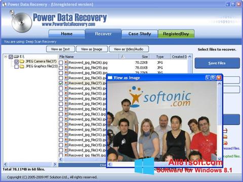 Petikan skrin Power Data Recovery untuk Windows 8.1