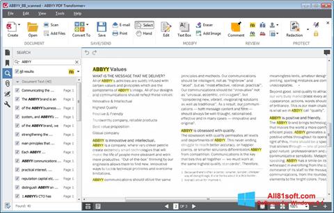 Petikan skrin ABBYY PDF Transformer untuk Windows 8.1