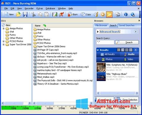 Petikan skrin Nero Burning ROM untuk Windows 8.1