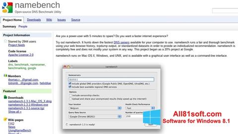 Petikan skrin NameBench untuk Windows 8.1