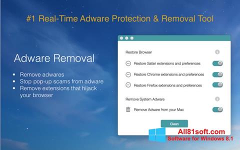 Petikan skrin Adware Removal Tool untuk Windows 8.1
