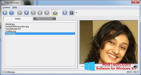 Petikan skrin Fake Webcam untuk Windows 8.1