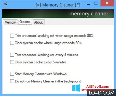 Petikan skrin Memory Cleaner untuk Windows 8.1