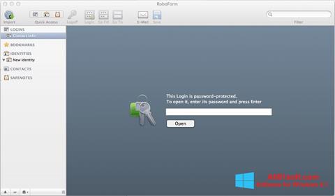 Petikan skrin RoboForm untuk Windows 8.1