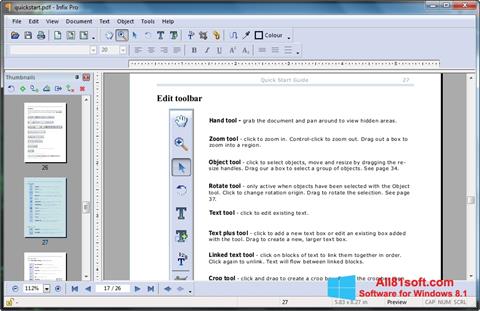 Petikan skrin Infix PDF Editor untuk Windows 8.1