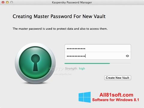 Petikan skrin Kaspersky Password Manager untuk Windows 8.1