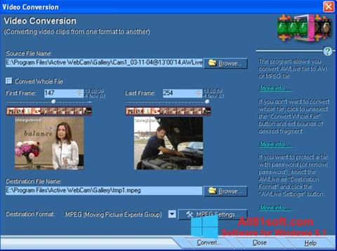 Petikan skrin Active WebCam untuk Windows 8.1