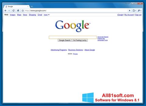 Petikan skrin Google Chrome Beta untuk Windows 8.1