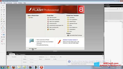 Petikan skrin Macromedia Flash Player untuk Windows 8.1
