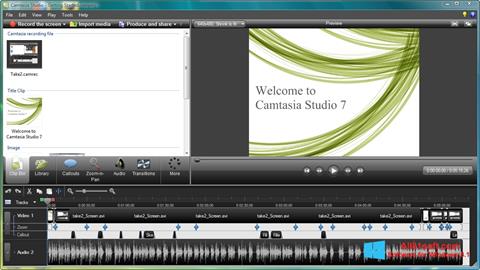 Petikan skrin Camtasia Studio untuk Windows 8.1