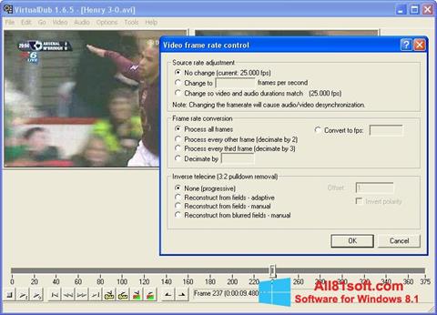 Petikan skrin VirtualDubMod untuk Windows 8.1