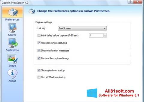 Petikan skrin Gadwin PrintScreen untuk Windows 8.1
