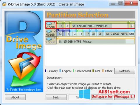 Petikan skrin R-Drive Image untuk Windows 8.1