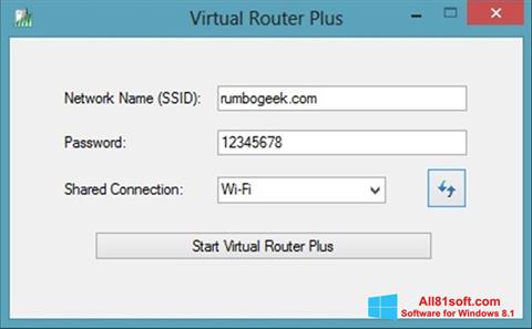 Petikan skrin Virtual Router Plus untuk Windows 8.1