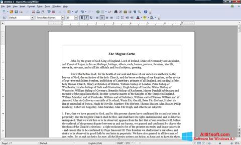 Petikan skrin OpenOffice untuk Windows 8.1