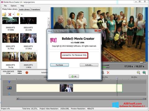 Petikan skrin Bolide Movie Creator untuk Windows 8.1