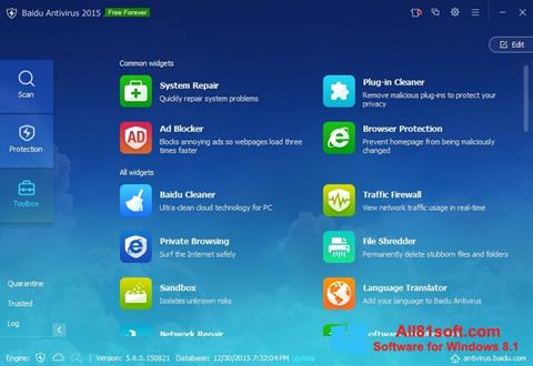 Petikan skrin Baidu Antivirus untuk Windows 8.1