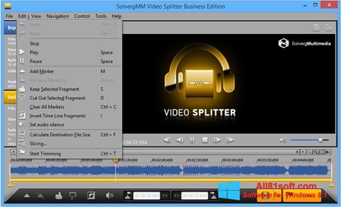 Petikan skrin SolveigMM Video Splitter untuk Windows 8.1