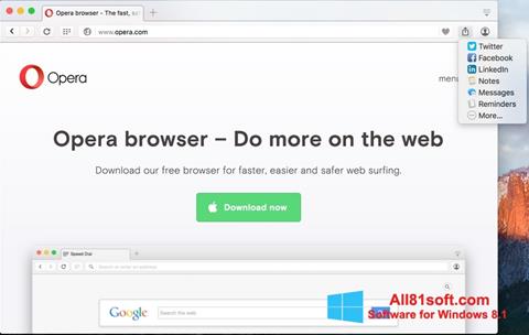 Petikan skrin Opera Turbo untuk Windows 8.1
