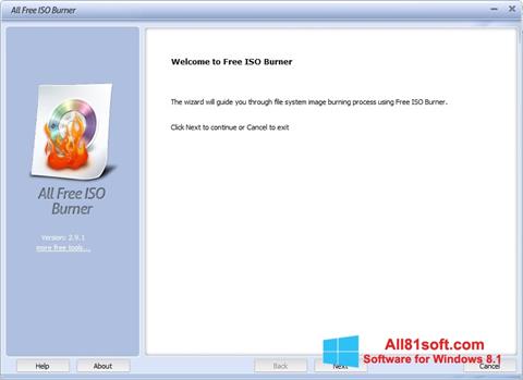Petikan skrin ISO Burner untuk Windows 8.1