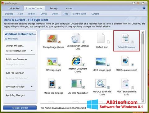 Petikan skrin IconPackager untuk Windows 8.1