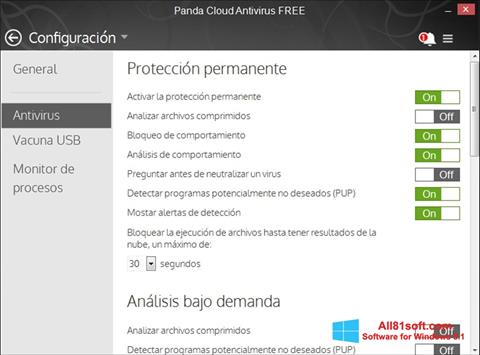 Petikan skrin Panda Cloud untuk Windows 8.1