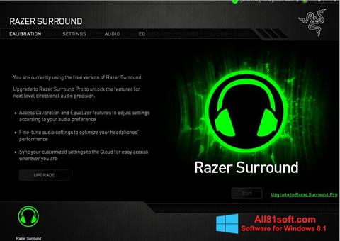 Petikan skrin Razer Surround untuk Windows 8.1