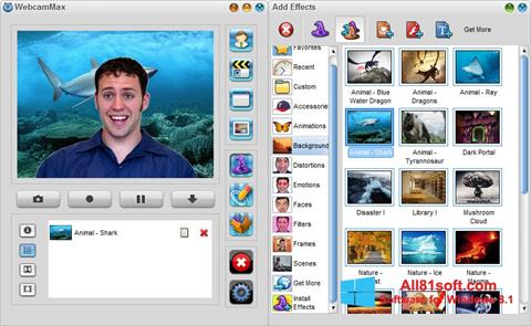 Petikan skrin WebcamMax untuk Windows 8.1