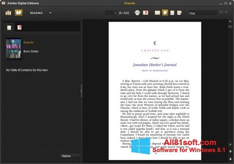 Petikan skrin Adobe Digital Editions untuk Windows 8.1
