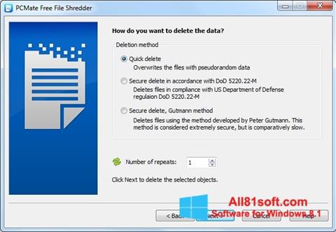 Petikan skrin File Shredder untuk Windows 8.1