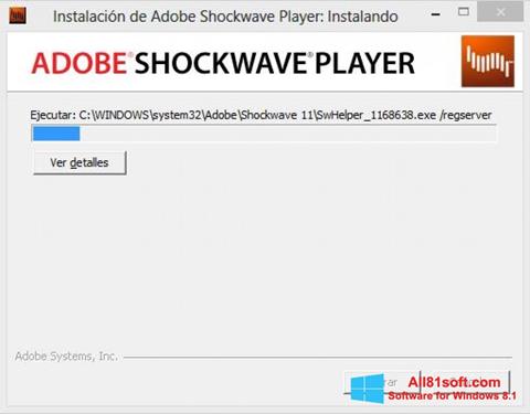 Petikan skrin Shockwave Player untuk Windows 8.1