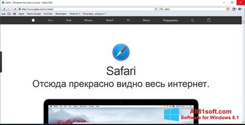 Petikan skrin Safari untuk Windows 8.1