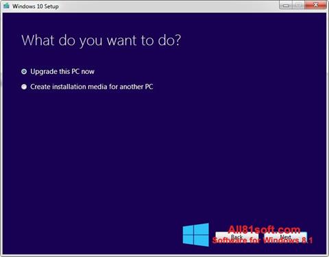 Petikan skrin Media Creation Tool untuk Windows 8.1