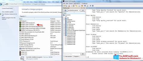 Petikan skrin Scilab untuk Windows 8.1