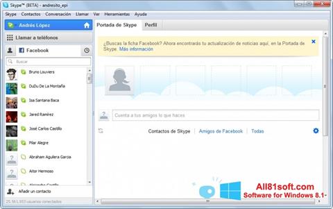 Petikan skrin Skype Beta untuk Windows 8.1