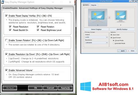 Petikan skrin Easy Display Manager untuk Windows 8.1