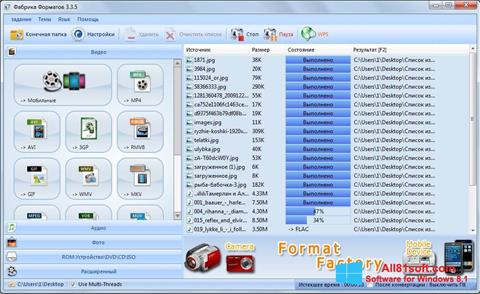 Petikan skrin Format Factory untuk Windows 8.1