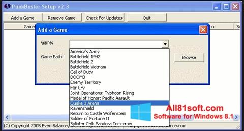 Petikan skrin PunkBuster untuk Windows 8.1